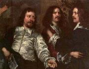 William Dobson The Painter with Sir Charles Cottrell and Sir Balthasar Gerbier by William Dobson France oil painting artist